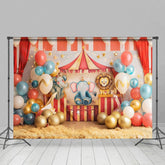 Aperturee - Aperturee Cute Circus Performance Balloon Cake Smash Backdrop